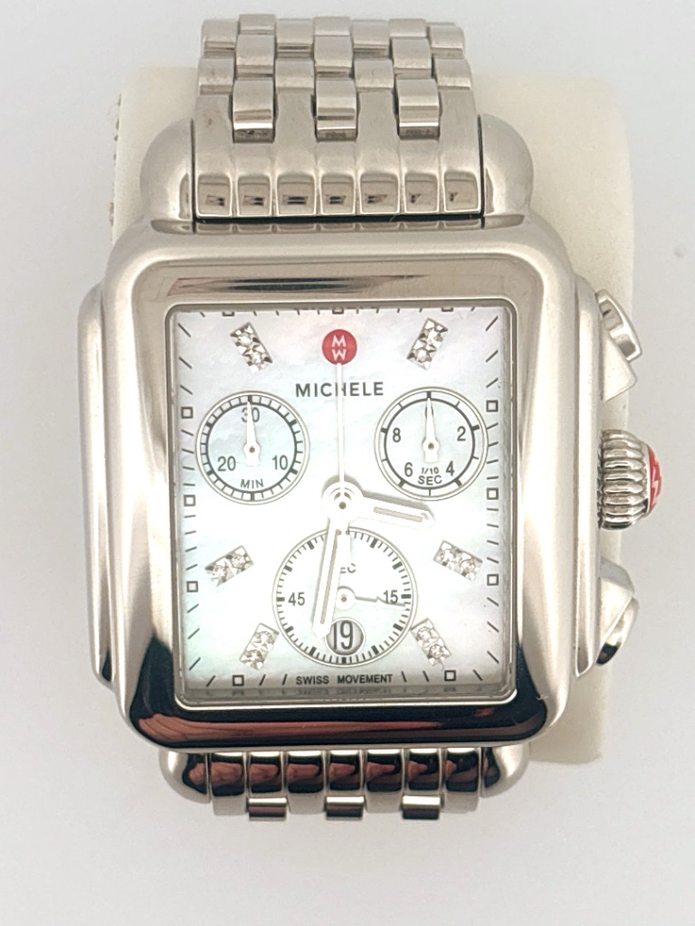 Michele Refurbished Motherpearl Dial With Diamond Markers Unisex Watch
